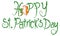 Happy St Patricks Day Shamrock Grunge Text Vector