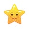 Happy star shaped comic emoticon