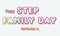 Happy Step Family Day, September 16. Calendar of September Text Effect, Vector design