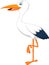 Happy stork cartoon