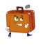 Happy suitcase cartoon