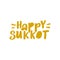 Happy Sukkot. Hand drawn vector card isolated on white background