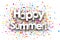 Happy summer paper card.