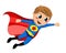 Happy Superhero Kid Flying