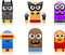 Happy superhero monsters set 2