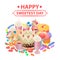 Happy sweetest day concept background, isometric style