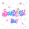 Happy sweetest day logo, simple style