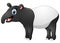 Happy tapir cartoon