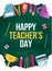 Happy Teacher\'s Day Poster Concept