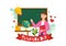 Happy Teacher\\\'s Day Vector Illustration with School Equipment Such as Blackboards, Pencils, Books and Others Background