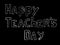 Happy Teacher's day - white inscription on a black board, handdrawn typography poster. Vector illustration