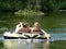 Happy Teen Best Friends River Tubing