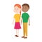 Happy teenage couple icon, colorful design