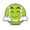 Happy tennis ball cartoon character