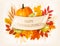 Happy Thanksgiving background with autumn vegetables