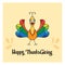Happy Thanksgiving beautiful turkey card