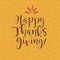 Happy Thanksgiving calligraphy design