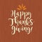 Happy Thanksgiving calligraphy design