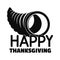 Happy thanksgiving corn logo, simple style