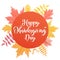 Happy Thanksgiving Day greeting card poster