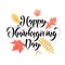 Happy Thanksgiving Day greeting card poster