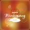 Happy Thanksgiving Day Logo Autumn Traditional Harvest Holiday Greeting Card