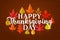 Happy Thanksgiving day vector greeting card design