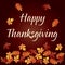 Happy thanksgiving graphic with gradient falling leaves