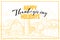 Happy thanksgiving hand drawn banner template