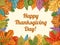 Happy thanksgiving. Hand drawn colorful fall leaves. November holidays thanksgiving design for cards, banners