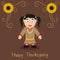 Happy Thanksgiving - Happy Native Woman