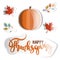 Happy Thanksgiving. Holiday stickers set.