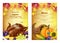 Happy thanksgiving menu coupons Vector realistic. Turkey, pumpkin, and fruits. Autumn fall 3d detailed symbols illustrations