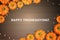 Happy thanksgiving realistic pumpkins background vector with lights