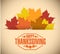 Happy thanksgiving stamp illustration