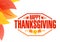 Happy thanksgiving stamp illustration