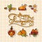 Happy Thanksgiving stickers. and handwritten words. Vector illustration