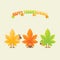 Happy thanksgiving turkeys disguised as maple leaves
