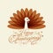 Happy thanksgiving, Typographic,cartoon character.