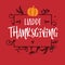 Happy Thanksgiving Vector Illustration concept on red background