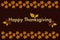 Happy Thanksgiving wishes greeting card abstract background, leaves decorative pattern, festival graphic design illustration