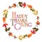 Happy thanksgiving wreath graphic