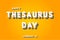 Happy Thesaurus Day, January 18. Calendar of January Retro Text Effect, Vector design