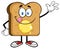 Happy Toast Bread Slice Cartoon Character