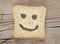 Happy toast on an old wooden