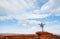 Happy tourist at the Glen Canyon