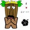 Happy Tropical hawaian tiki mask character cartoon kawaii expressions collection illustration