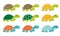 Happy Turtle Icon Logo Set