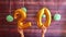 Happy twenty birthday with golden number 20 air balloons, anniversary