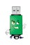 Happy usb flash drive cartoon